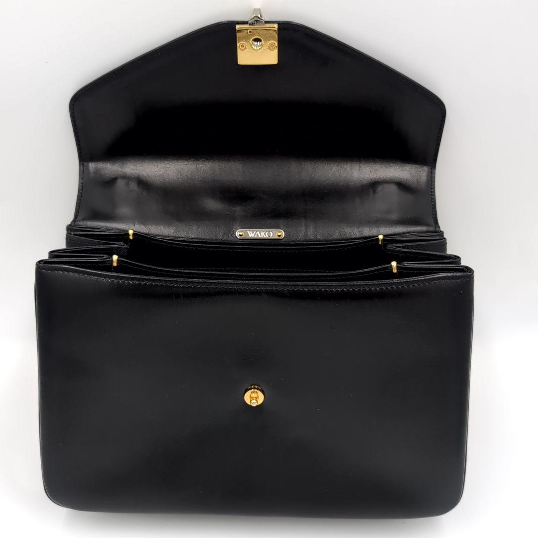 美品✨️ ワコウ 銀座和光 ハンドバッグ ブラックフォーマル 冠婚葬祭 自立