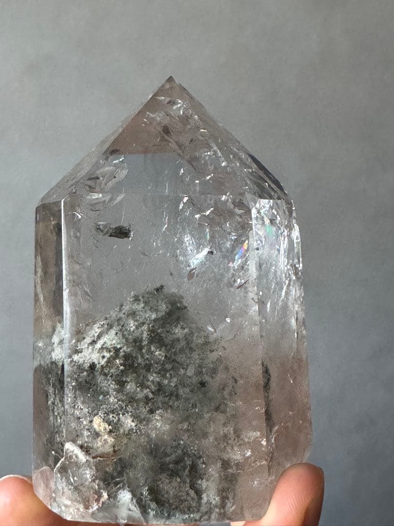 高透明＆高品質　虹ギラギラ⭐︎ガーデンクォーツ ポイント ブラジル産