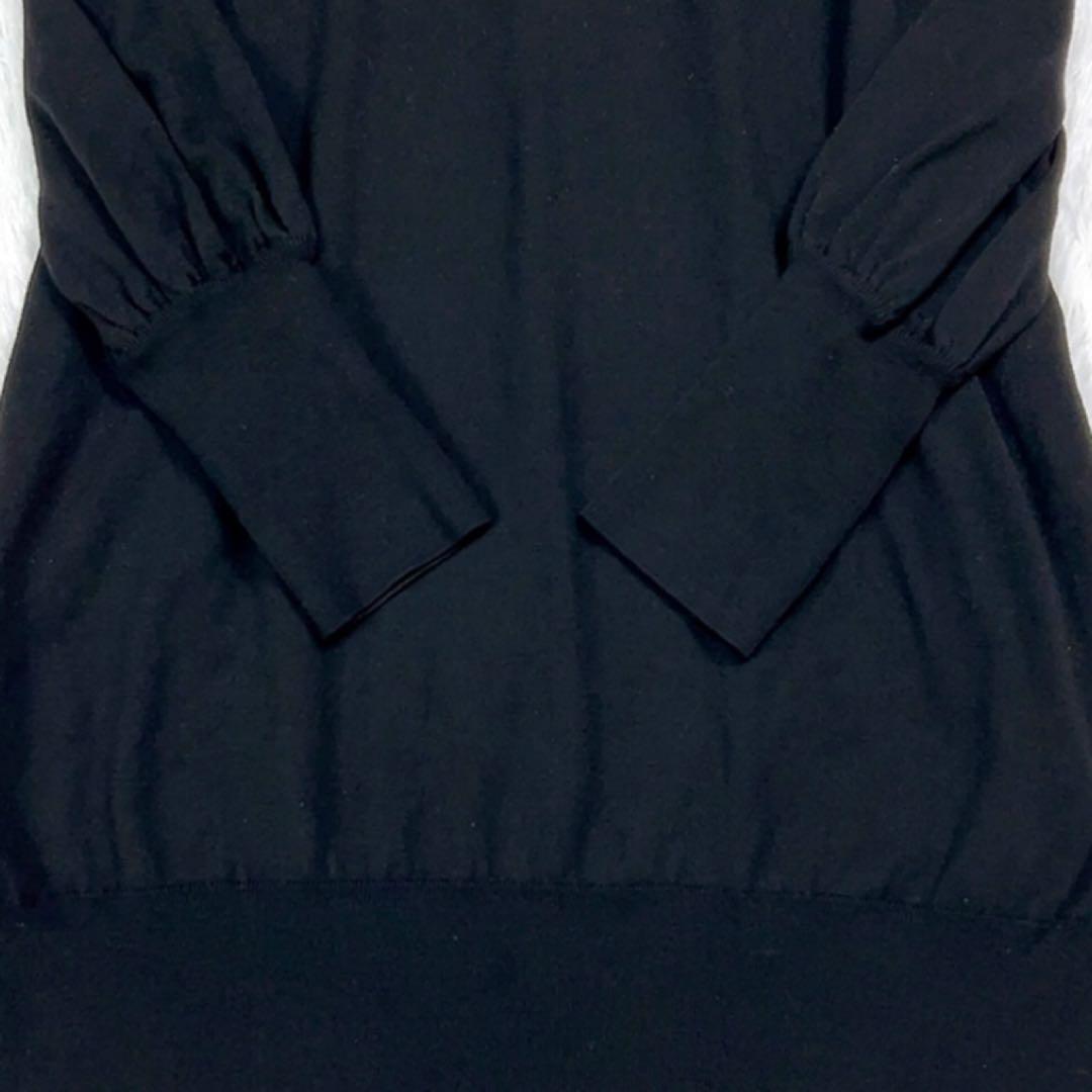 FOXEY フォクシー ワンピース バックリボン 42 XL相当 ブラック 黒