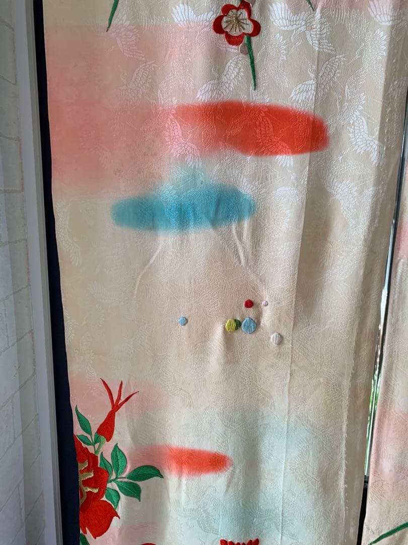 【リメイク】アンティーク暖簾　子ども晴れ着