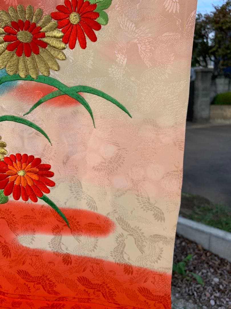 【リメイク】アンティーク暖簾　子ども晴れ着