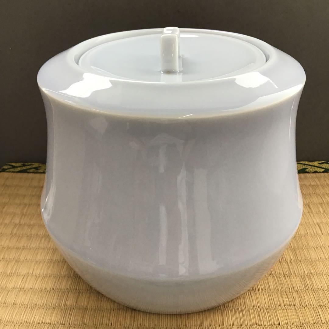 茶道具　天晴釉水指　素山窯　長江惣吉(曜変天目で有名作家)栞　共箱　S178MS