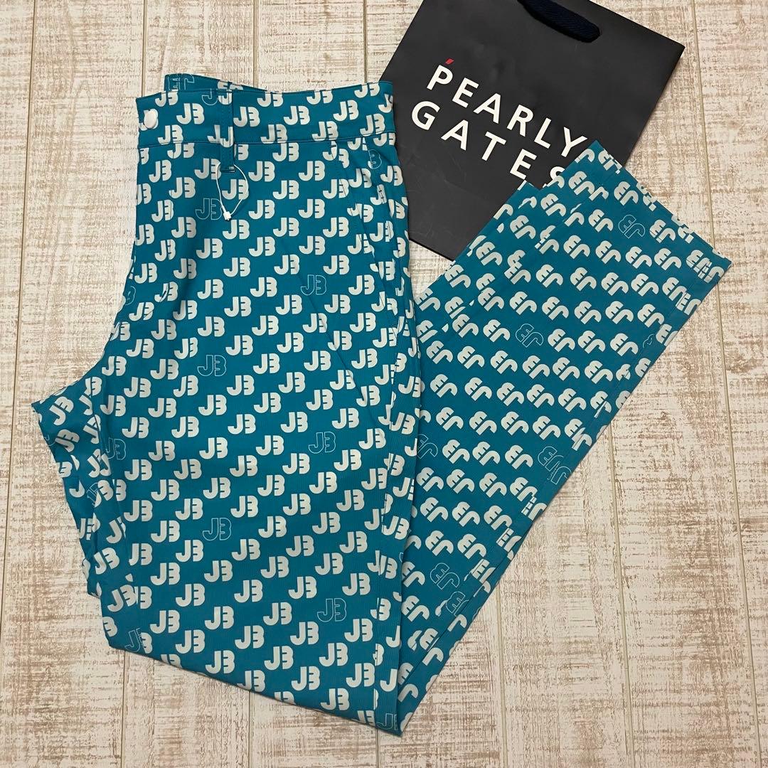 新品 ジャックバニー ロングパンツ JBロゴ ブルー Lサイズ （5）