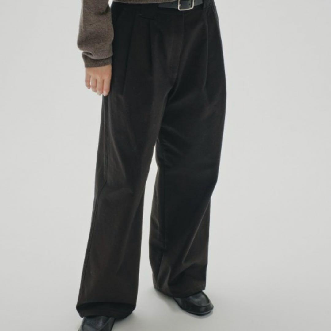 todayful Doubletuck Chino Pants36ダークブラウン