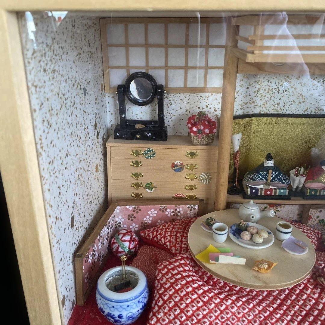 小さなお箱のお雛様　こずえ工房　ミニチュア　和室　日本　レトロ