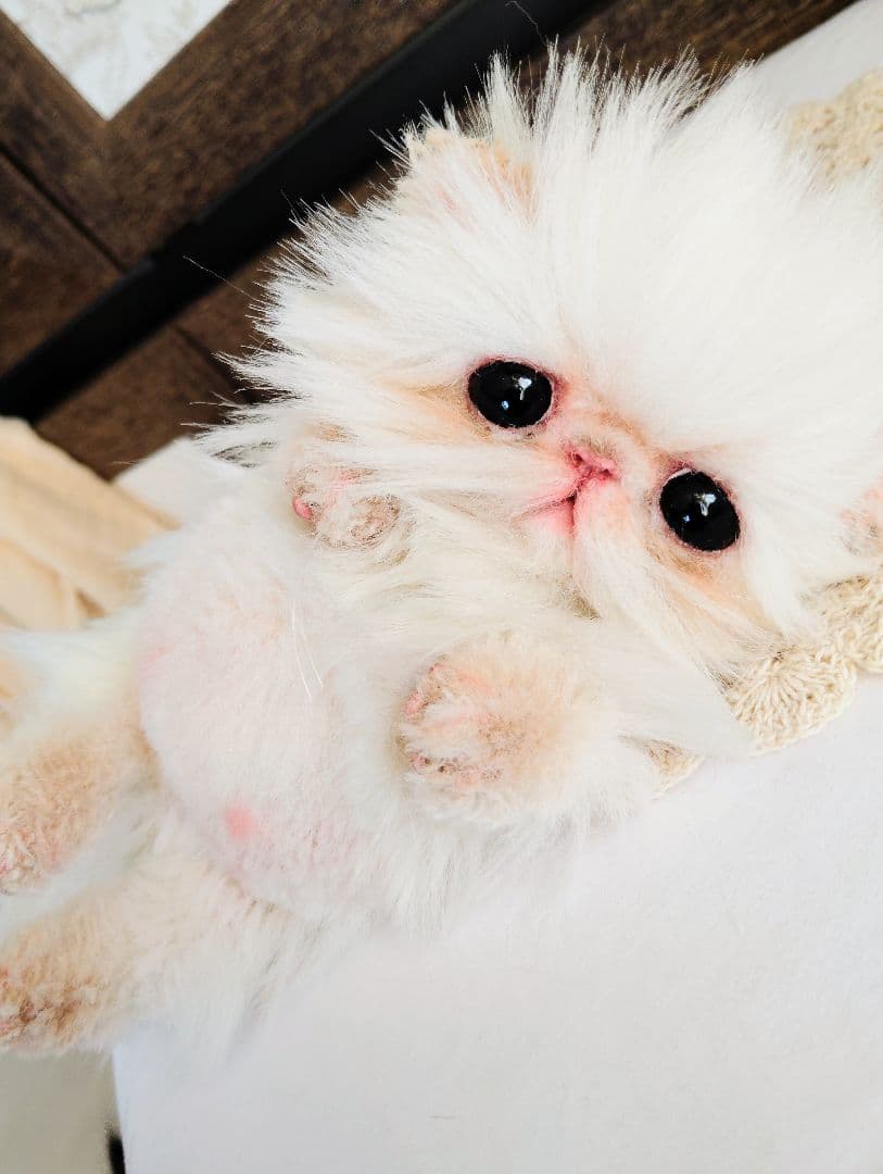 お腹ぽっこり♡フォックスタッチ♡子猫のリリーちゃん♡アートドール♡ぬいぐるみ♡