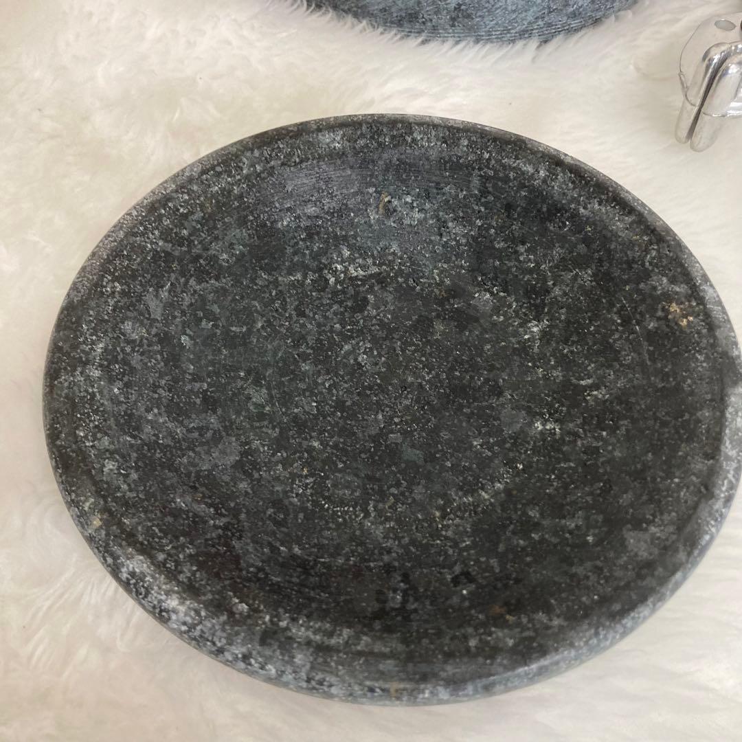 本場韓国産 長水(チョンスー)天然石調理器　補強なし　蓋あり　おまけ付き