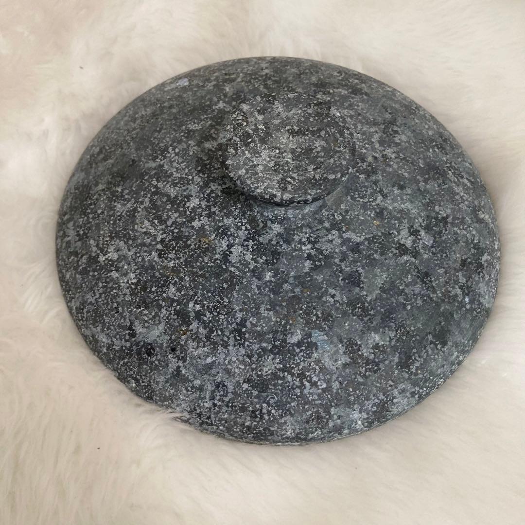 本場韓国産 長水(チョンスー)天然石調理器　補強なし　蓋あり　おまけ付き