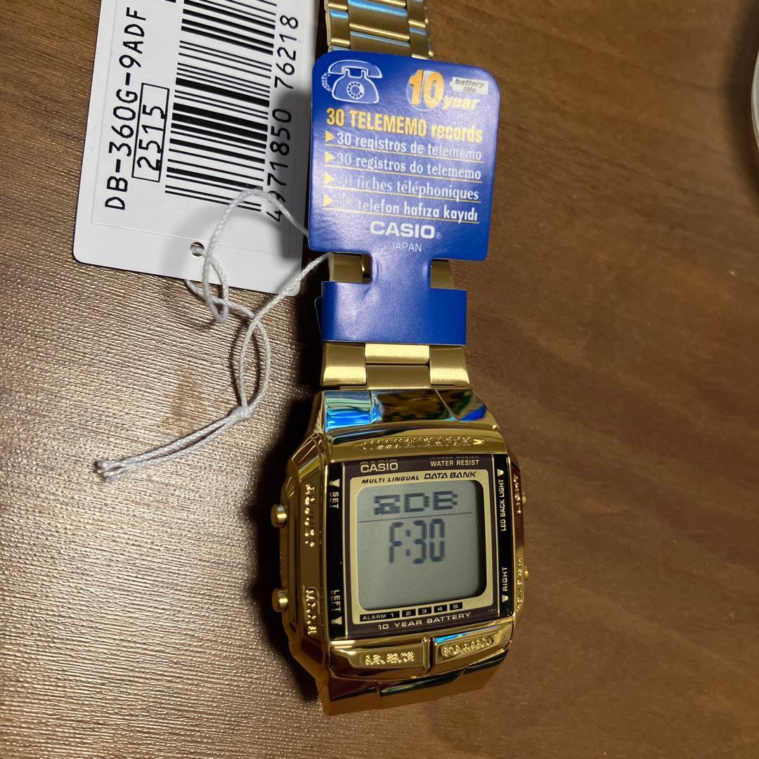 新品未使用　CASIOデータバンク　DB-360G-9 ゴールド