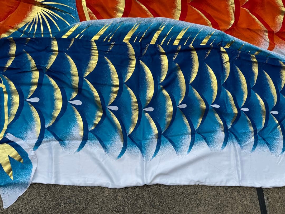 中古 鯉のぼり ③ 5m 敬工謹製 こいのぼり 3色+吹流し こどもの日 節句