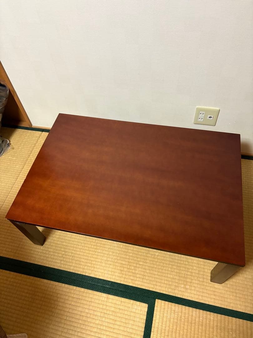 ダークブラウン 木製 長方形座卓　2台セット