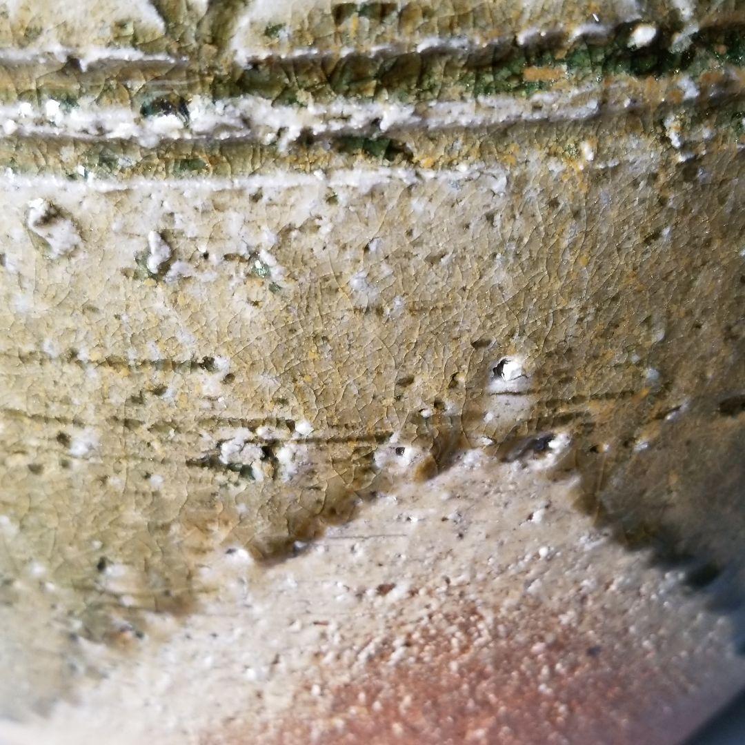 信楽焼傘立て  織部掛幾何模様 高さ４５cm