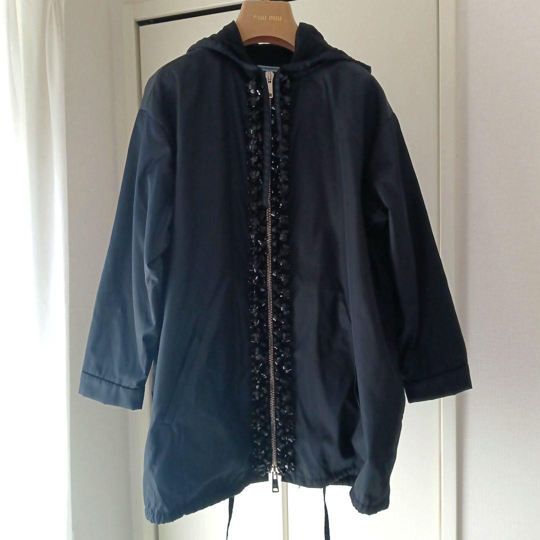 プラダ　モッズコート　スプリングコート　美品　ビーズ　Ｍ