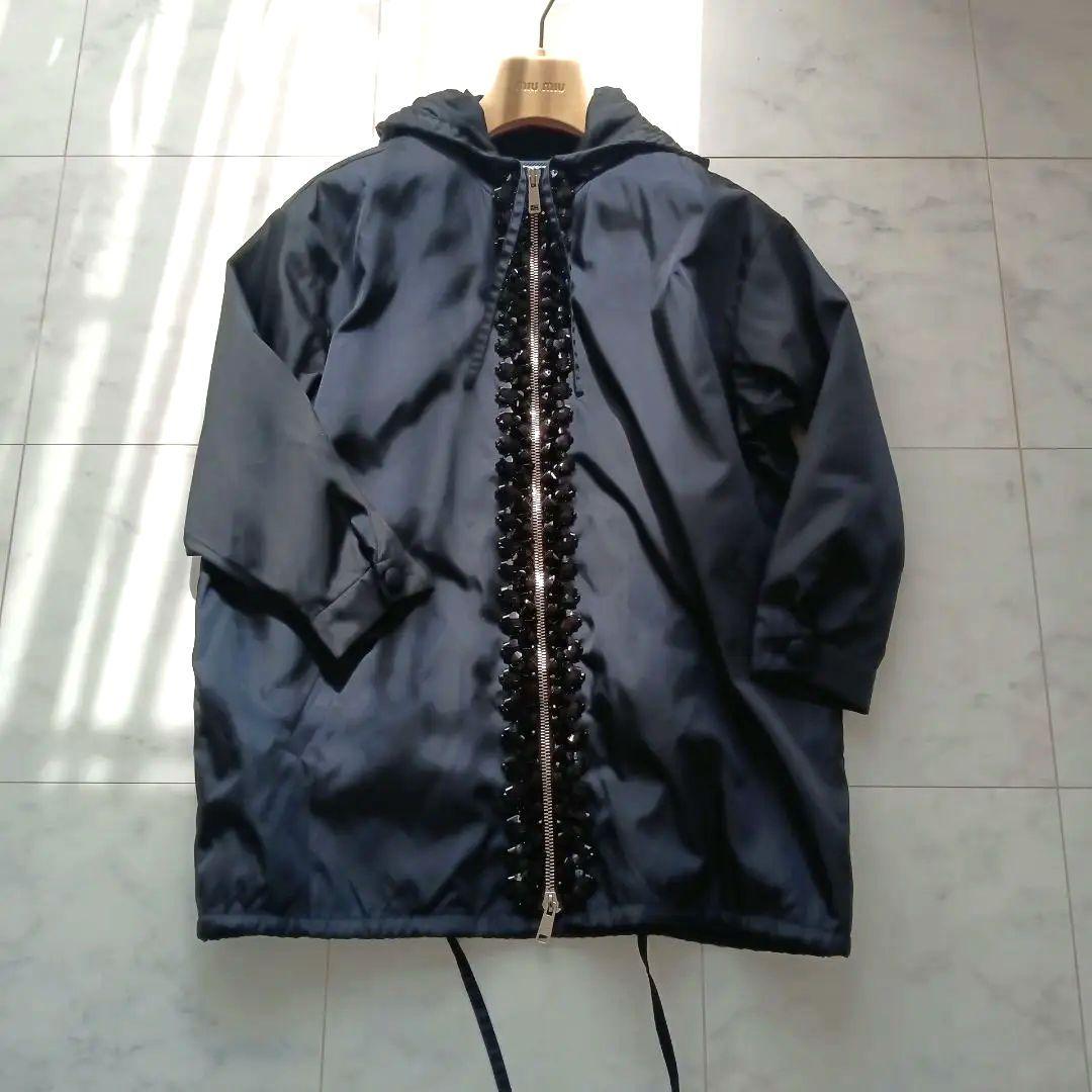 プラダ　モッズコート　スプリングコート　美品　ビーズ　Ｍ