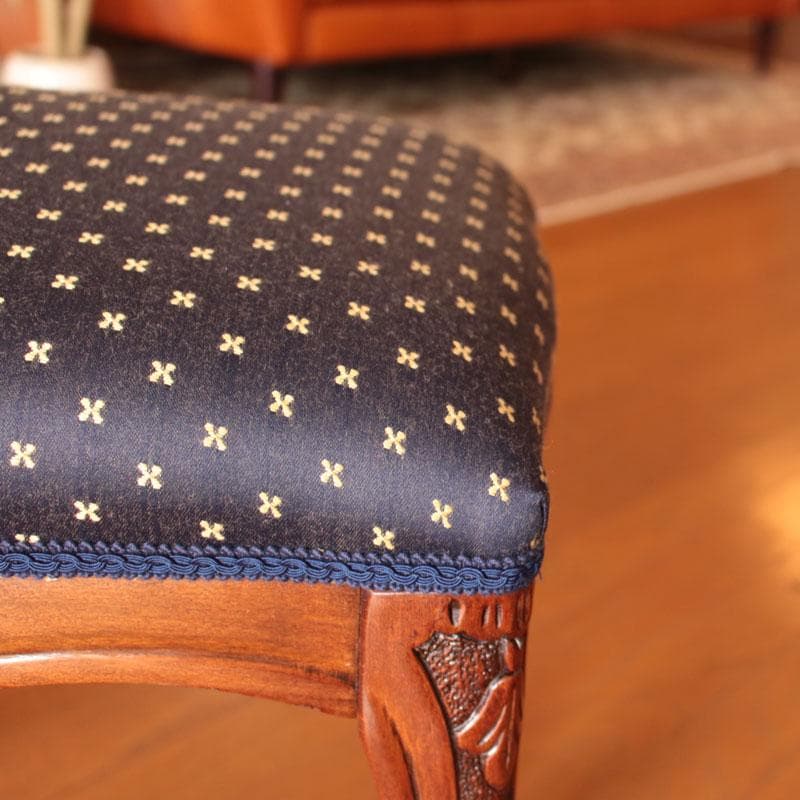 猫脚スツール レトロ風 青 ヴィンテージ風 かわいい 222-1325-002