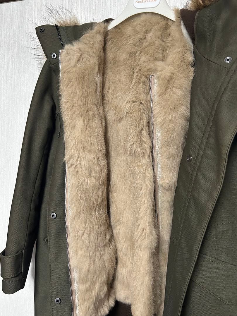 【P♡】Weekend MaxMara リアルファーベスト付きモッズコート