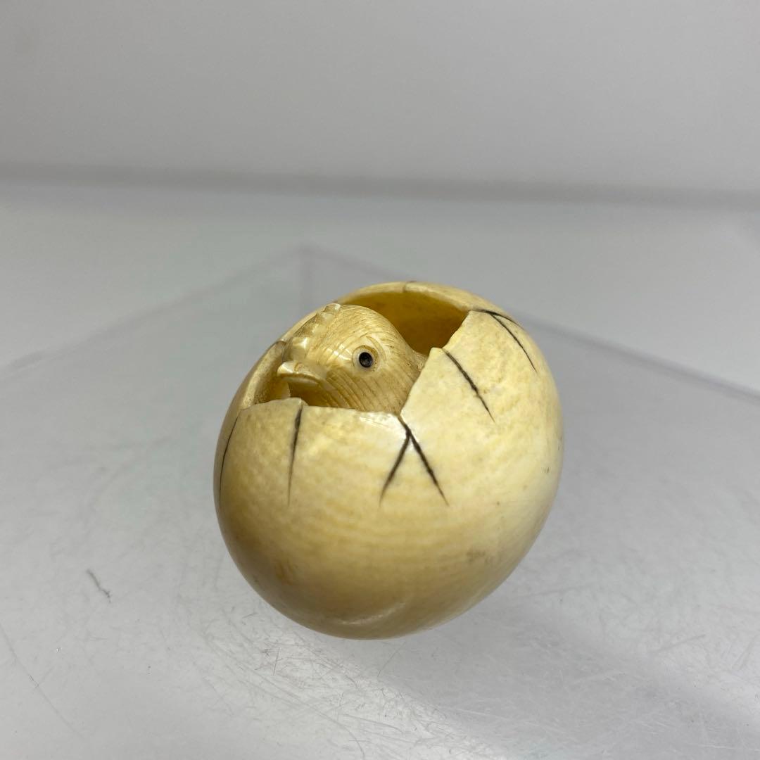 極上　光玉銘　からくりひよこ根付　24g トヒコ　東さ8-0108☆2F