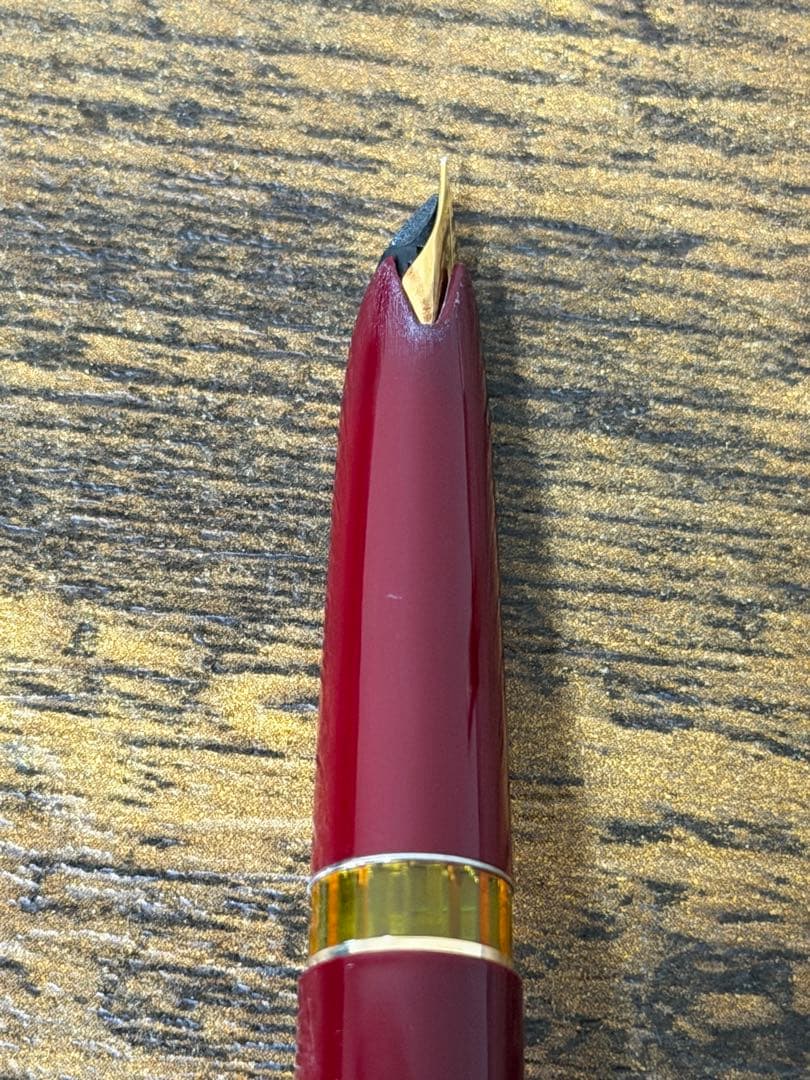 筆記確認＆洗浄済　1960年代　12 ボルドー　モンブラン　万年筆 18金　F