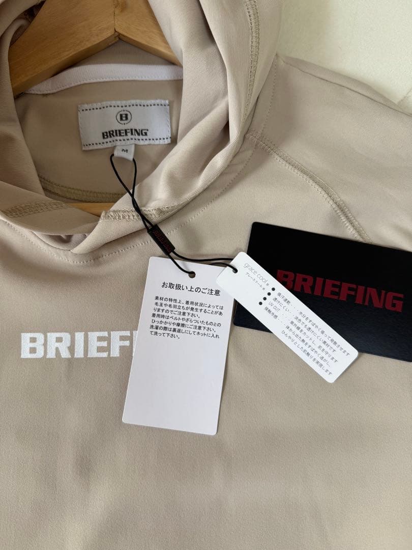 BRIEFING フード付きワンピース ベージュ