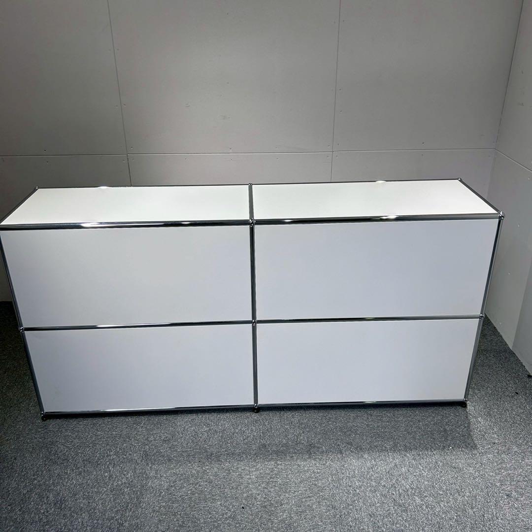 【美品】USM Haller キャビネット2列2段 ピュアホワイト