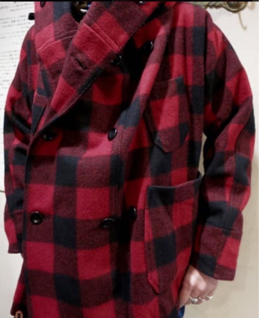 KAPITAL キャピタル ウールバッファローチェック リングコート サイズM