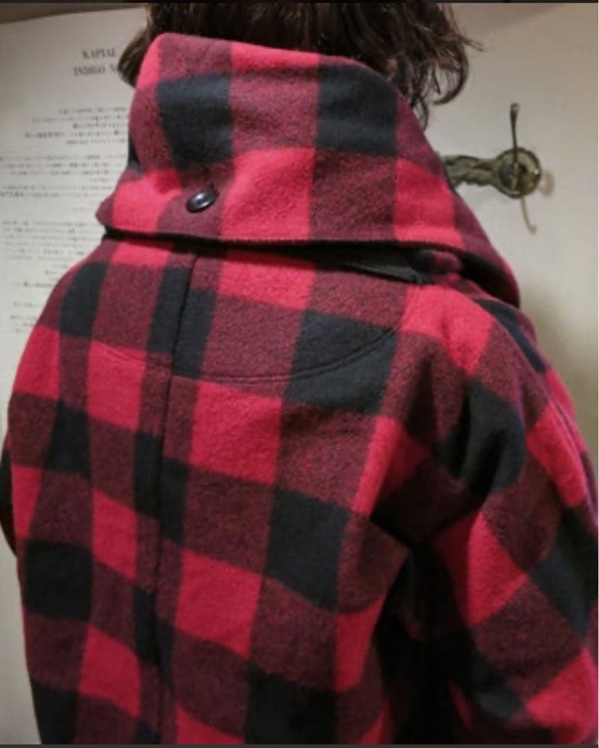 KAPITAL キャピタル ウールバッファローチェック リングコート サイズM