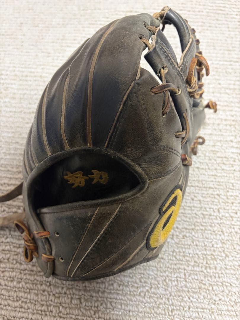 アシックス軟式野球グローブ 黒色 オーダーグローブ