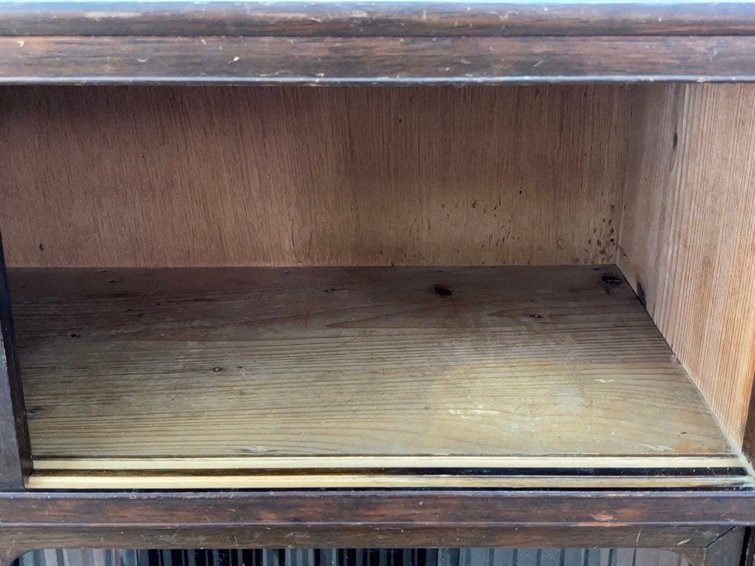 茶箪笥 飾り棚 和家具 昭和レトロ 時代物 食器棚 -496-
