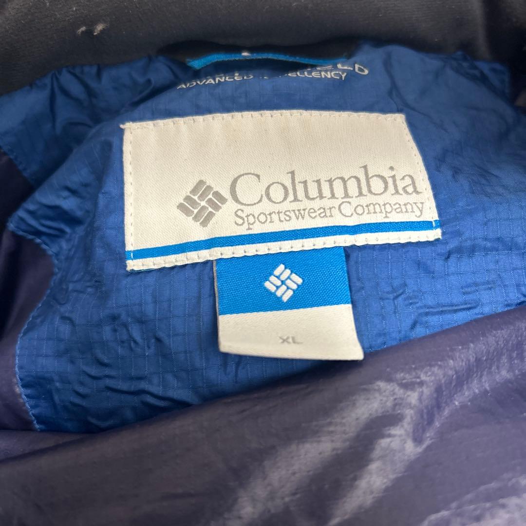 訳あり　コロンビア　ダウンパーカー　メンズ　 XL ブルー