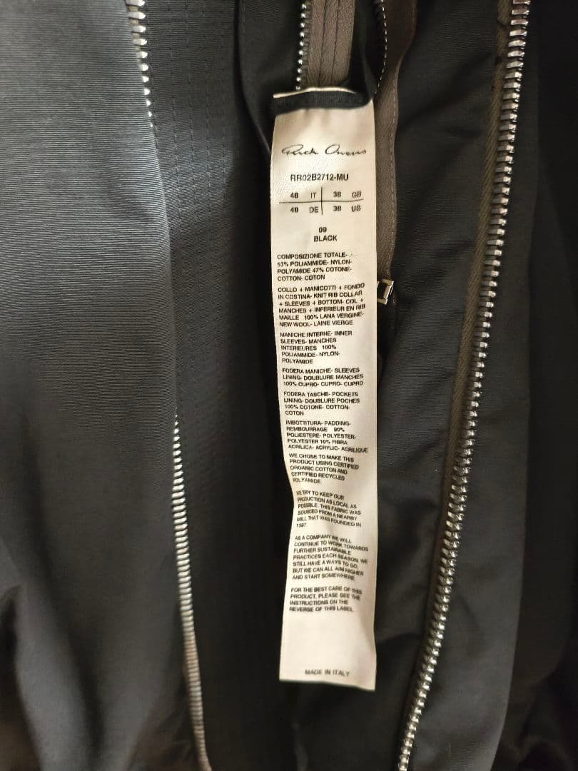 RICKOWENS 22FW STROBE RUNWAY ボンバージャケット