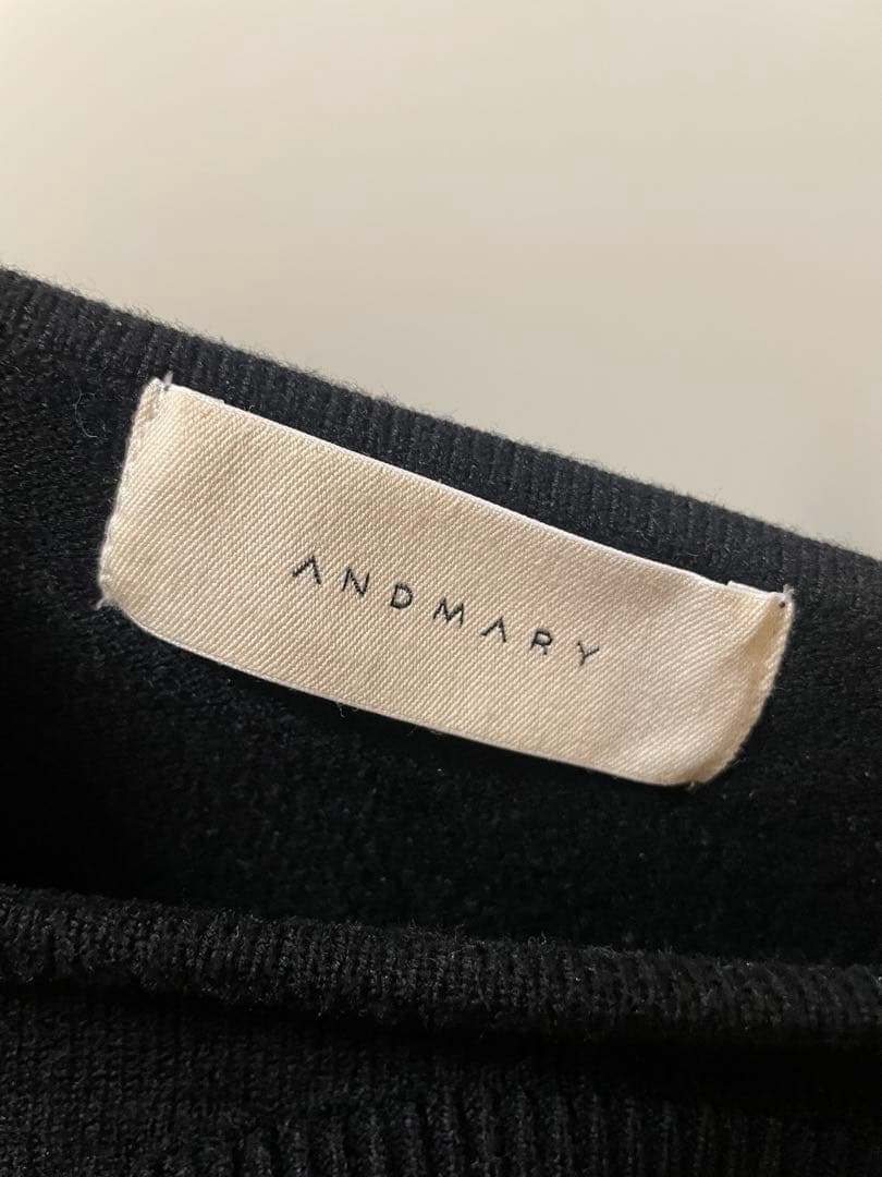 ワンピース ANDMARY karen knit set mini dress S gray