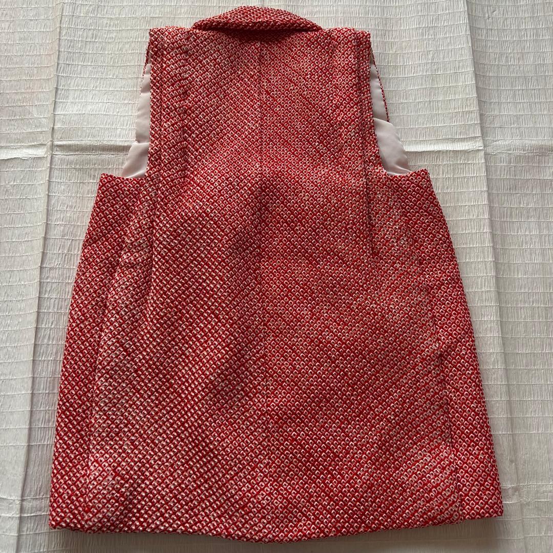 七五三 3歳 フルセット 総絞り 着物 正絹 被布 刺繍 三歳 草履 753
