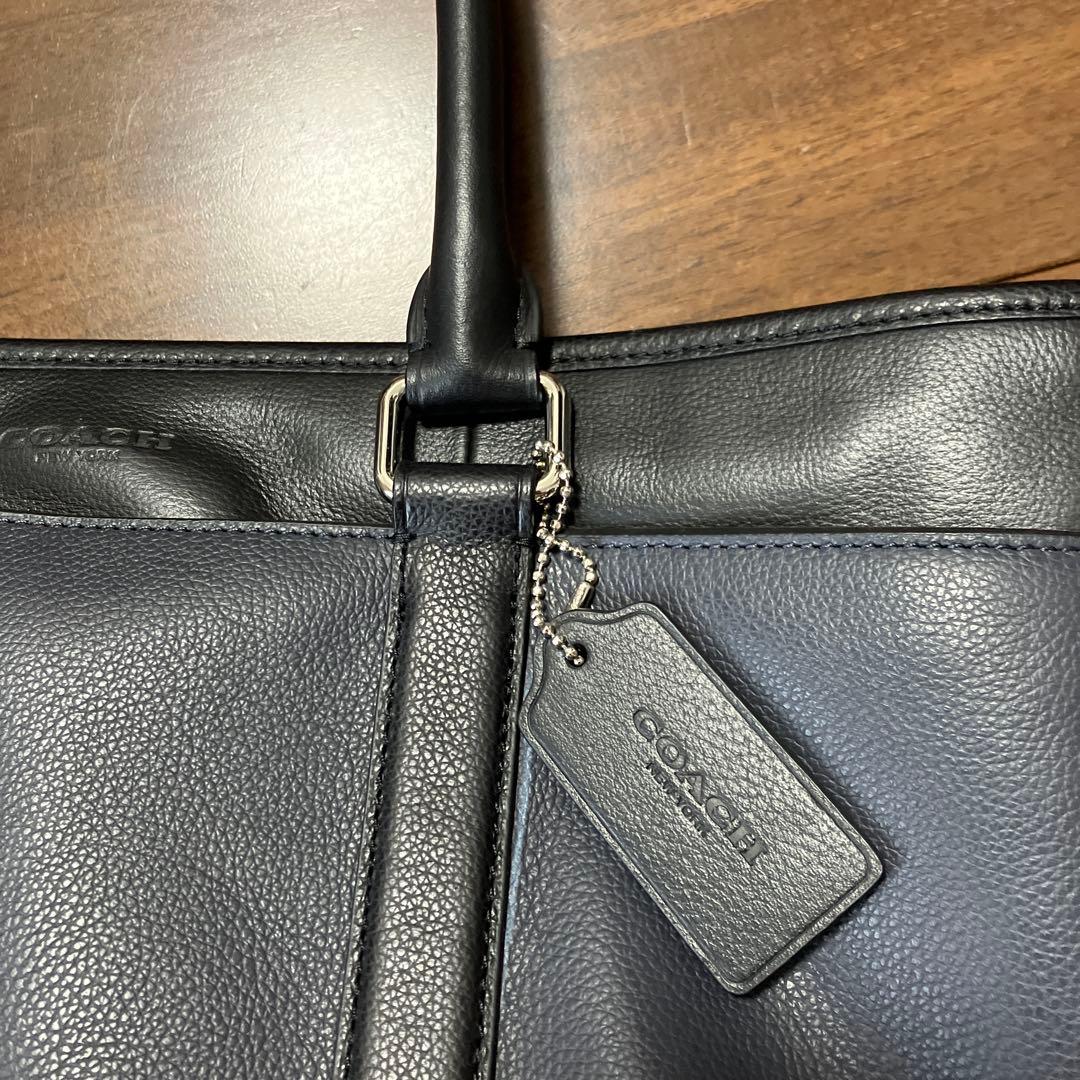 COACH ネイビー ブラック ビジネスバッグ