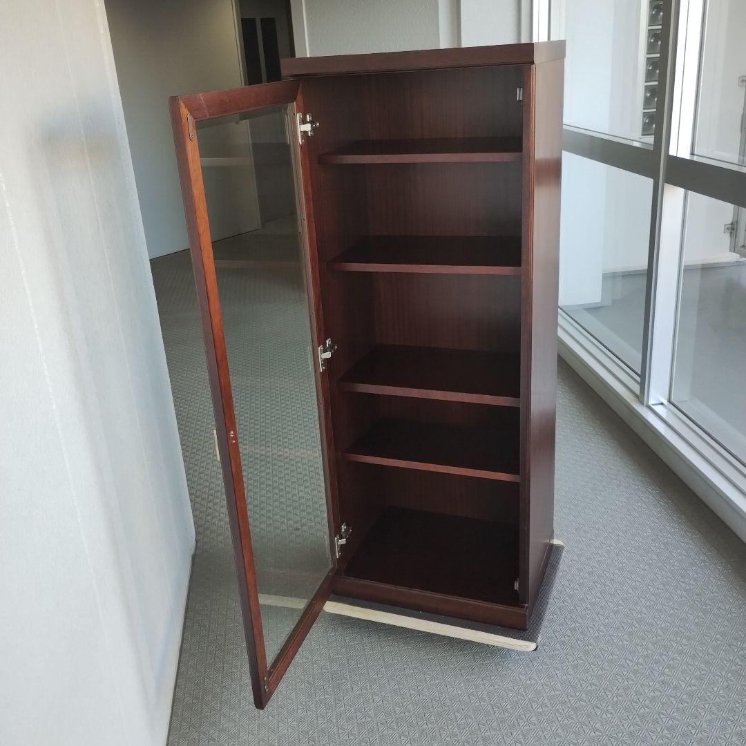 S*R様 ヤマハ　木製　面取ガラス扉　５段　キャビネット　ラック　シェルフ　US