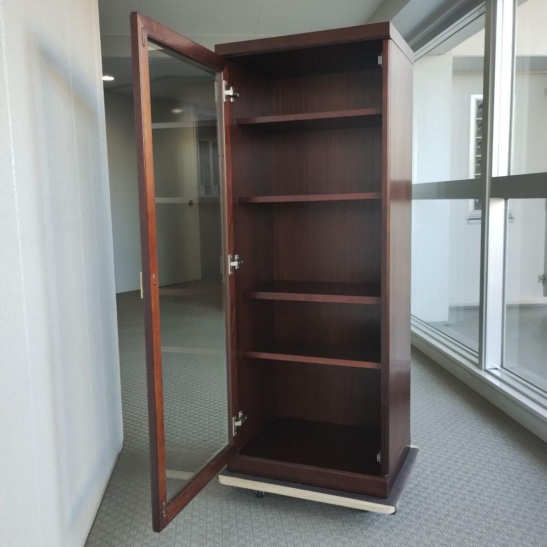 S*R様 ヤマハ　木製　面取ガラス扉　５段　キャビネット　ラック　シェルフ　US