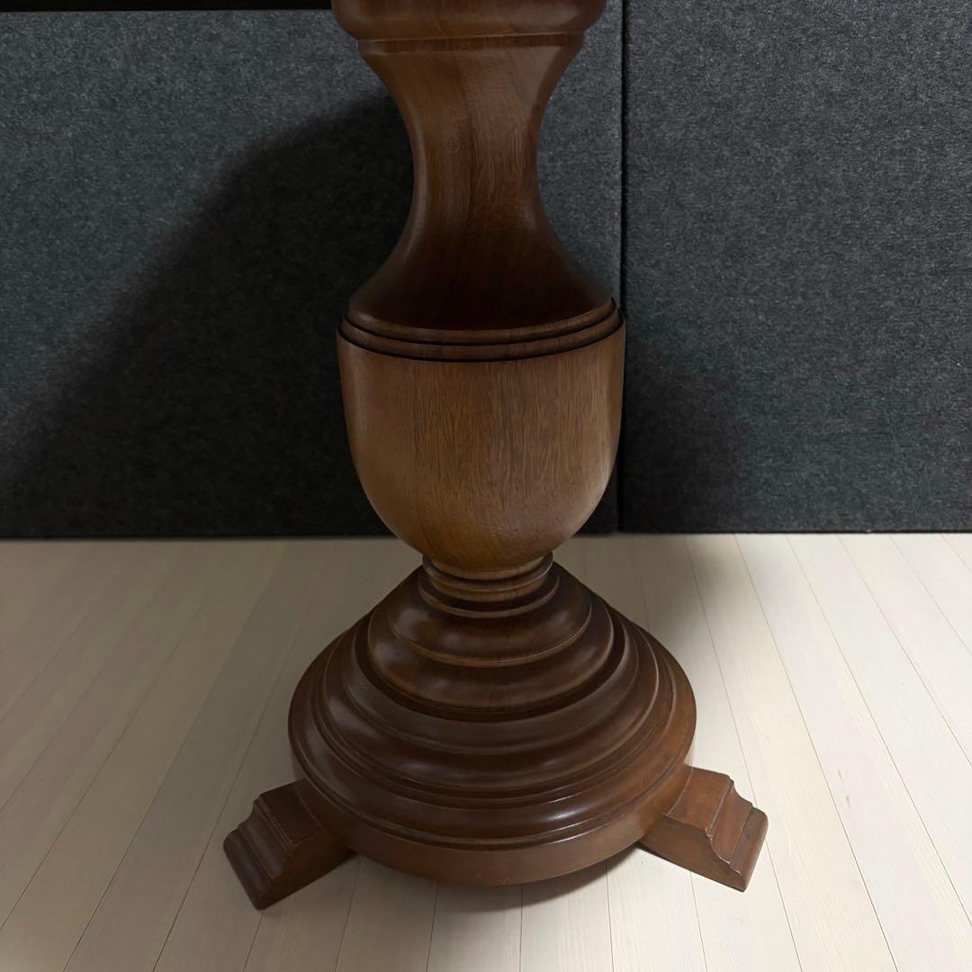 ブラジル製　西洋　アンティーク　サイドテーブル　ヴィンテージ　革張り　飾り台