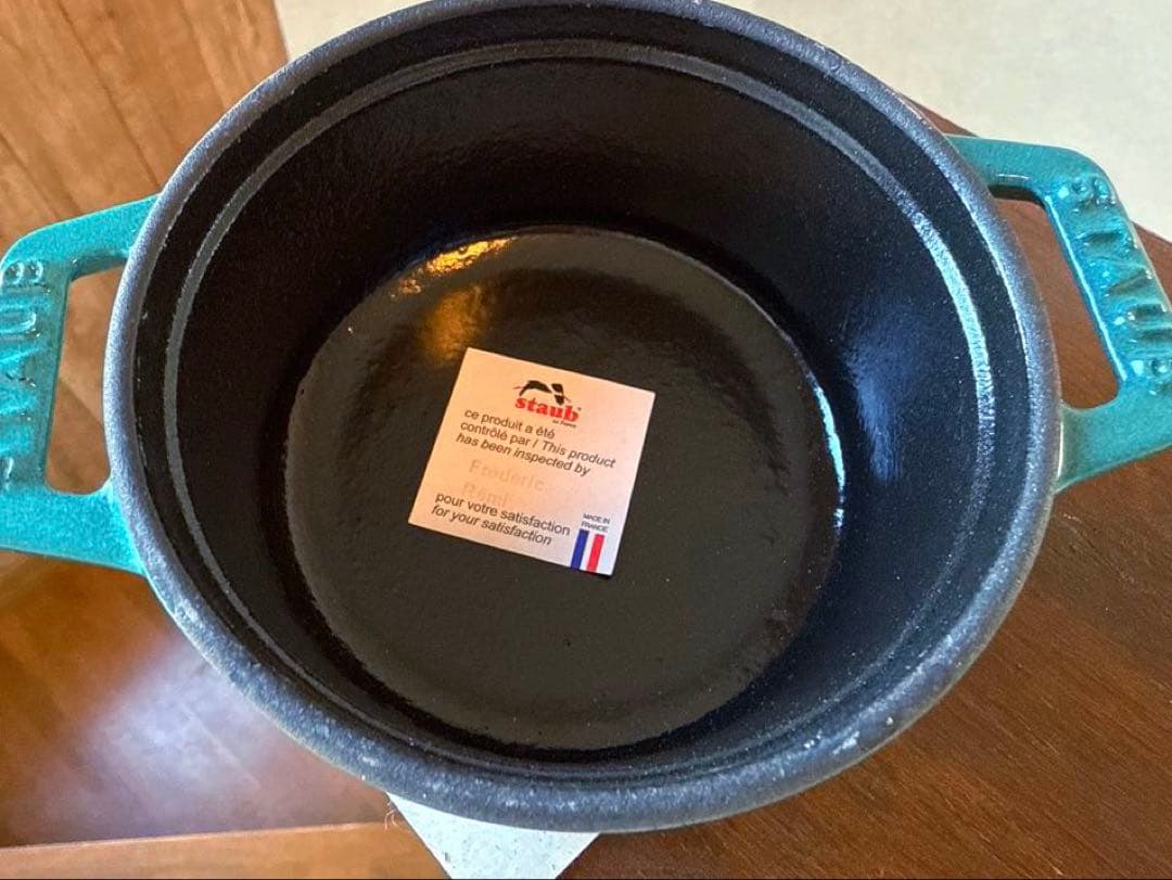 ストウブSTAUB完全限定希少廃盤色ミントココットラウンド１０ｃｍ新品生涯保証付
