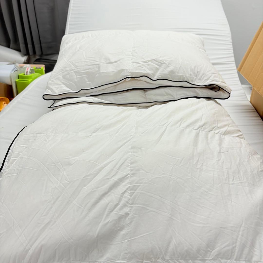 53開封済み　羽毛布団　ダブル　掛け布団　100％羽毛　詰め物1.4kg
