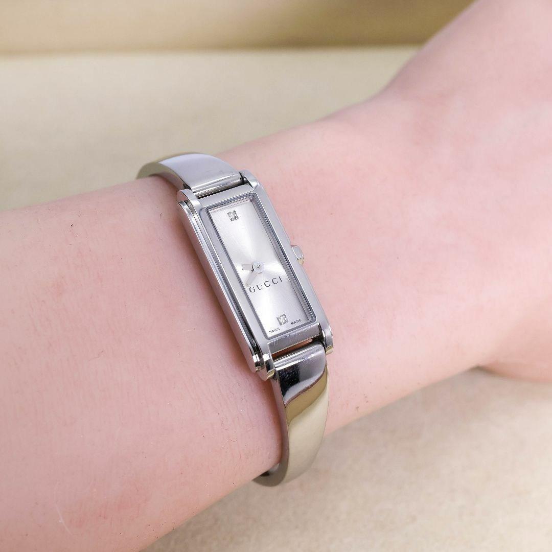 稼働 GUCCI 腕時計 109 バングル 2Pダイヤ レディース 外箱1817
