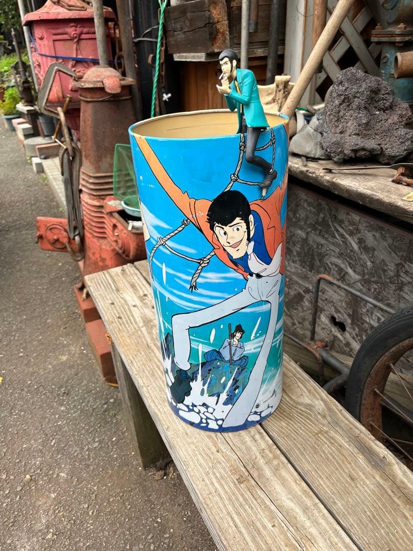 ルパン三世ブリキゴミ箱、ルパン三世バケツ、ルパンブリキゴミ箱、不二子ゴミ箱