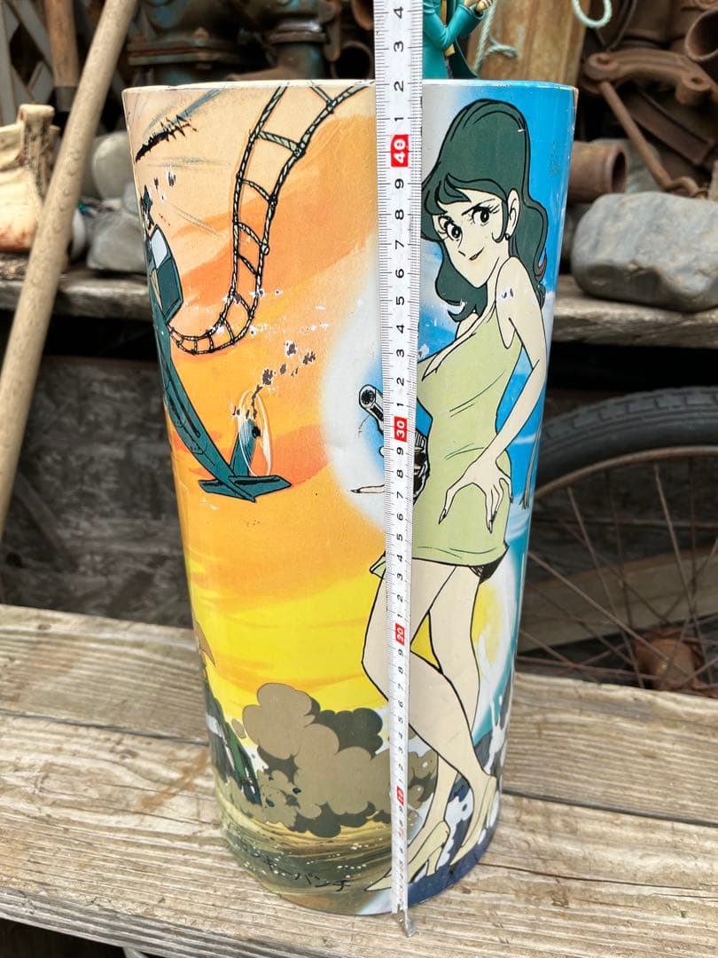 ルパン三世ブリキゴミ箱、ルパン三世バケツ、ルパンブリキゴミ箱、不二子ゴミ箱