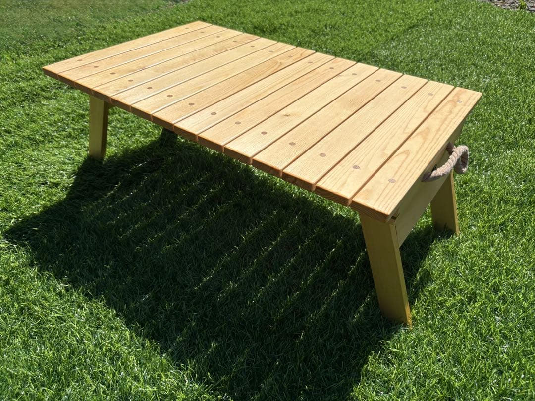 折りたたみ式アウトドアサイドテーブル【カラー:ナチュラル】