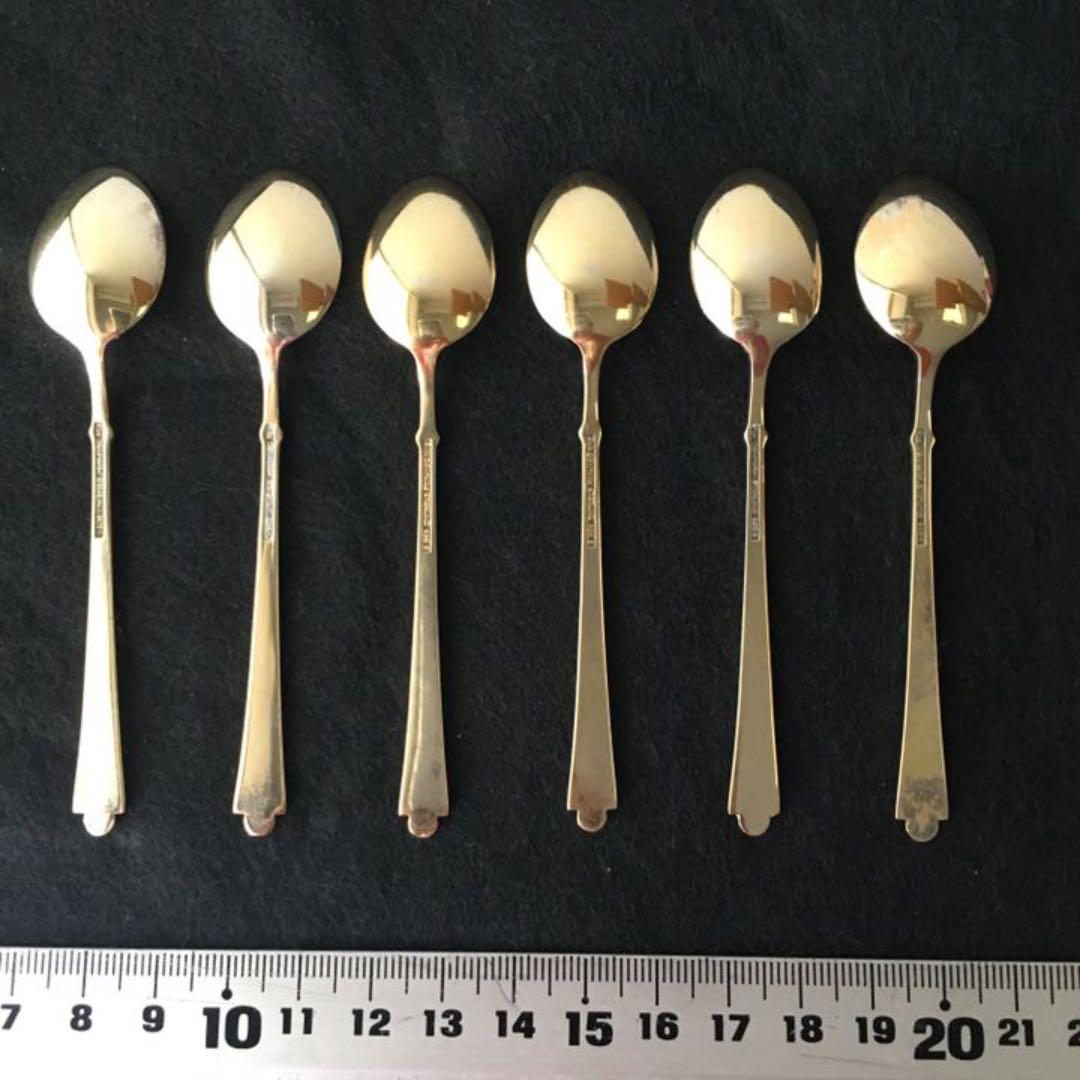 デンマークスターリングのエナメルスプーンセット　ビンテージ美品