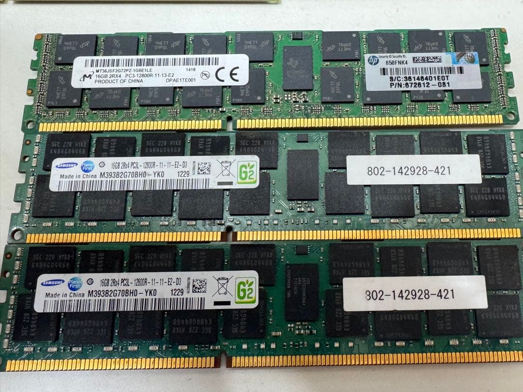 メモリー 8gb ,16gb PC3 ,PC3L まとめて 63枚