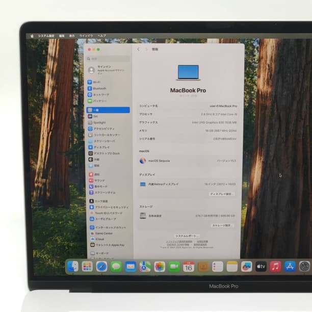 グラボ 16 MacBook Pro i9-9880 SSD512GB 16GB