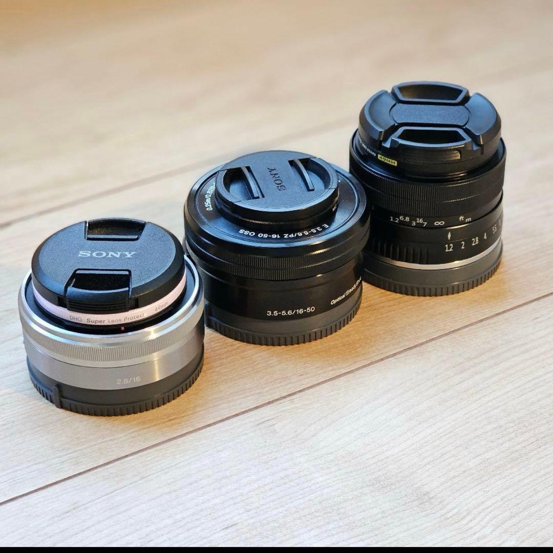 sony a6400 レンズ3本付き　sdカード付属