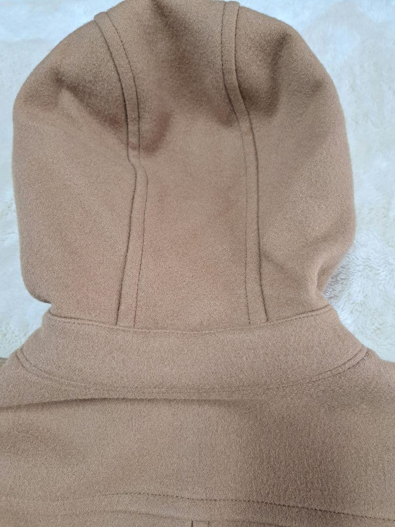 バーバリーブルーレーベル　ウールコート　ノバチェック　ロゴボタン　キャメル　M