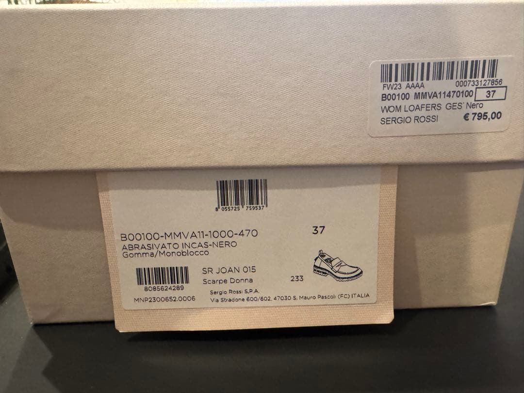 【connie様】sergio rossi ブラックレザー ローファー