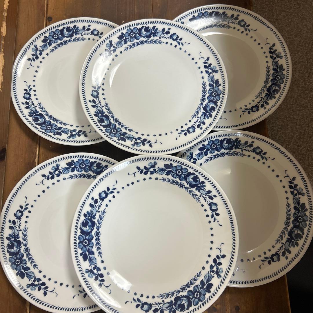 M*3様 レア　廃盤品　リチャードジノリ　ブルーフラワー　ディナープレート６枚