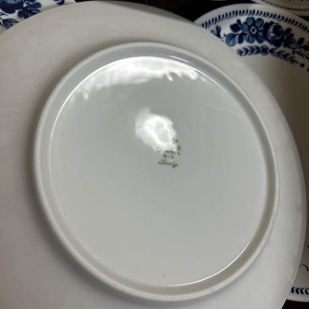M*3様 レア　廃盤品　リチャードジノリ　ブルーフラワー　ディナープレート６枚